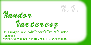 nandor varteresz business card